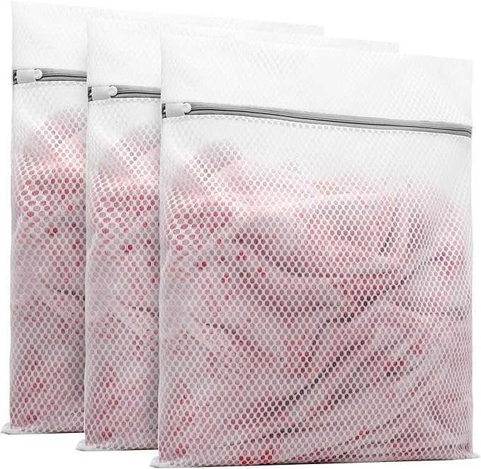 Muchfun 3Pcs Durable Honeycomb Mesh Laundry Bags